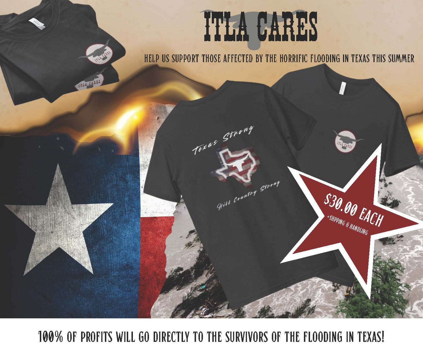 Texas Flood Relief Fundraiser T-Shirt